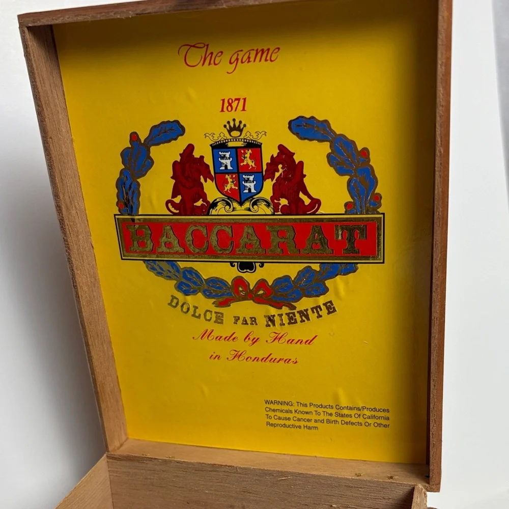 Baccarat Brown Wooden Box